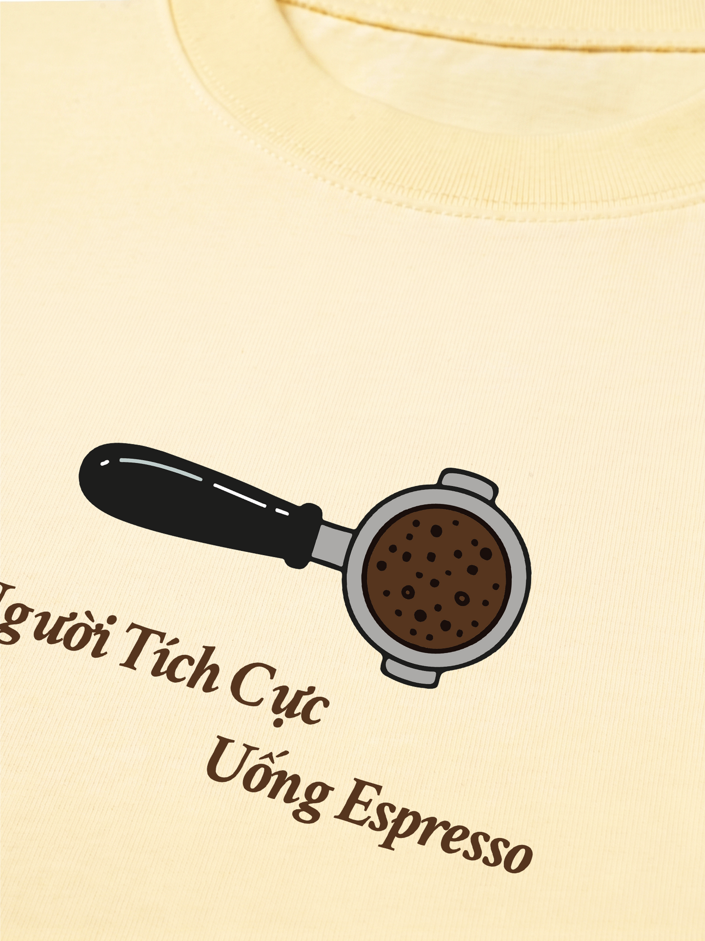 Áo Thun Relaxed Fit Người Tích Cực Uống Espresso