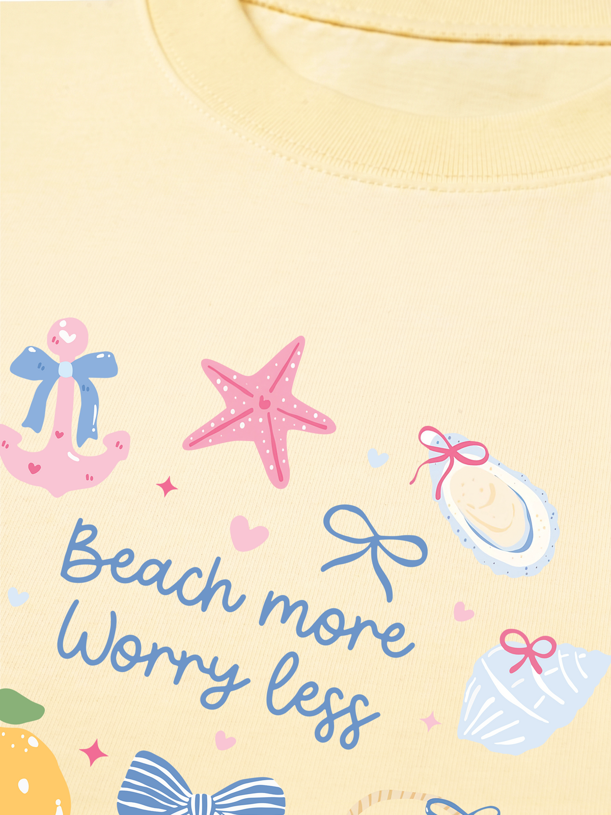 Áo Thun Relaxed Fit Beach More Worry Less
