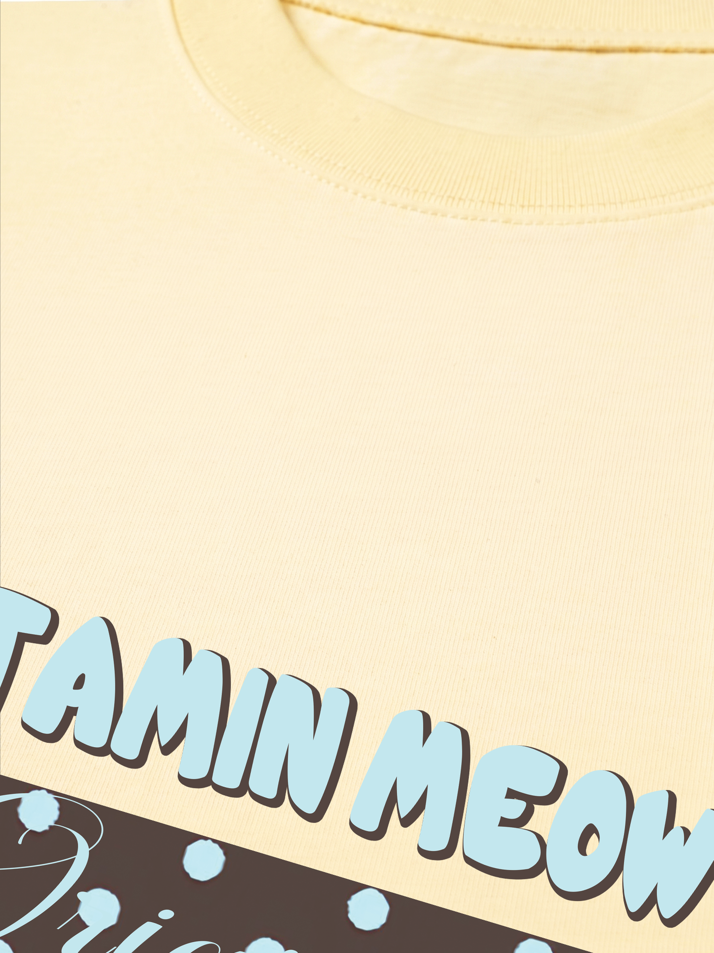 Áo Thun Relaxed Fit Vitamin Meow Blue Tiffany