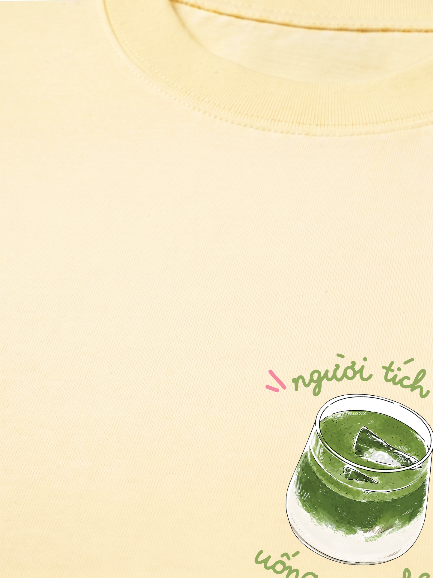 Áo Thun Relaxed Fit Người Tích Cực Uống Matcha