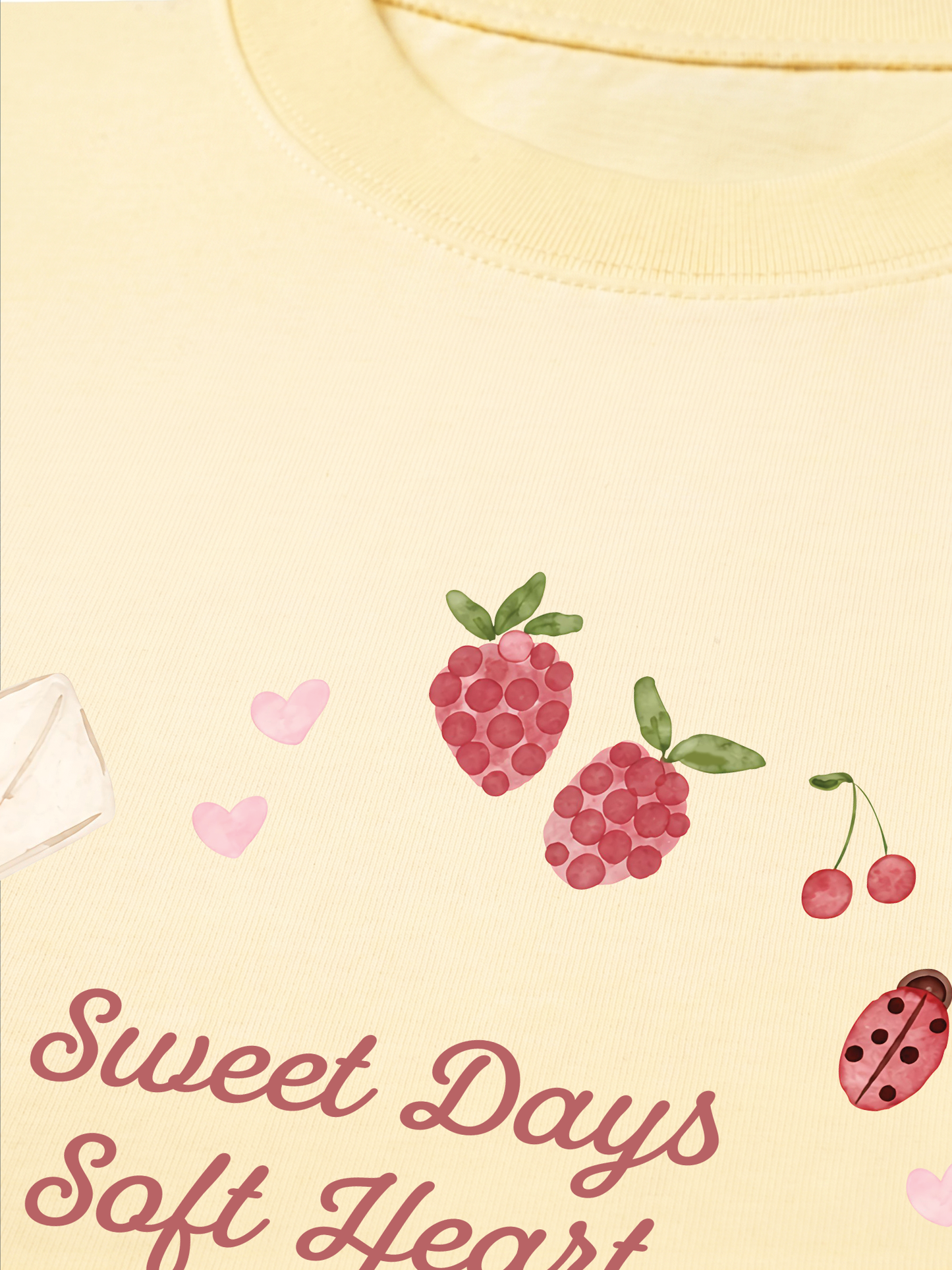 Áo Thun Relaxed Fit Soft Heart, Sweet Days