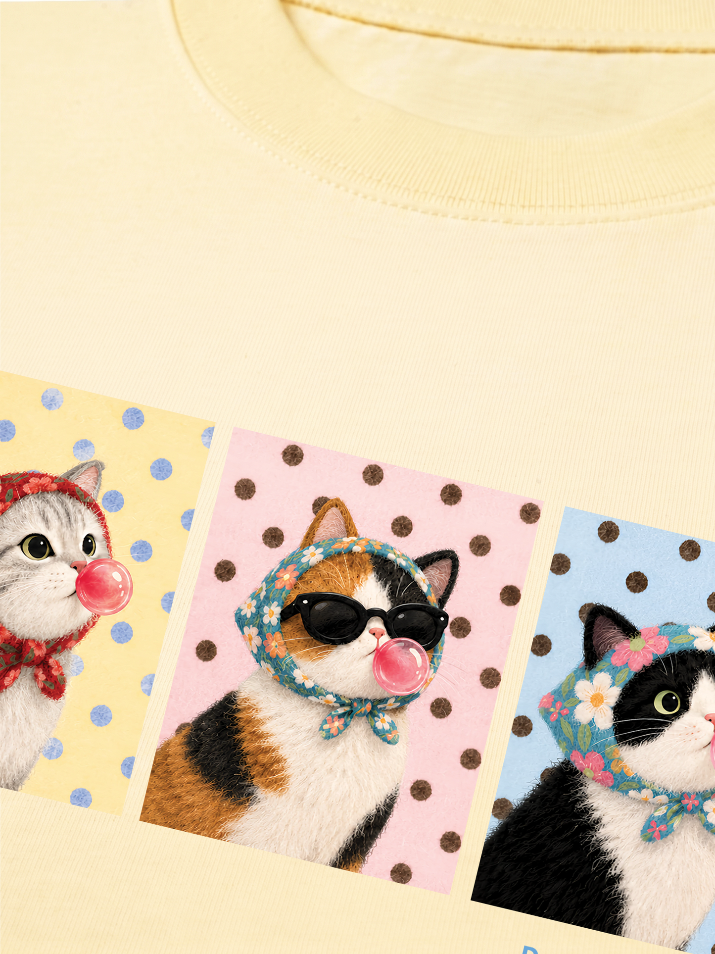 Áo Thun Relaxed Fit Dotty Kitty