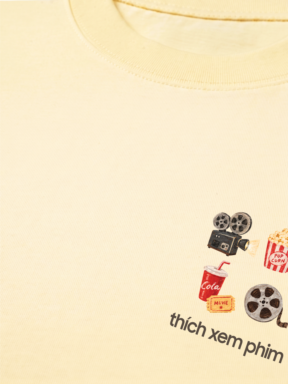 Áo Thun Relaxed Fit Thích Xem Phim