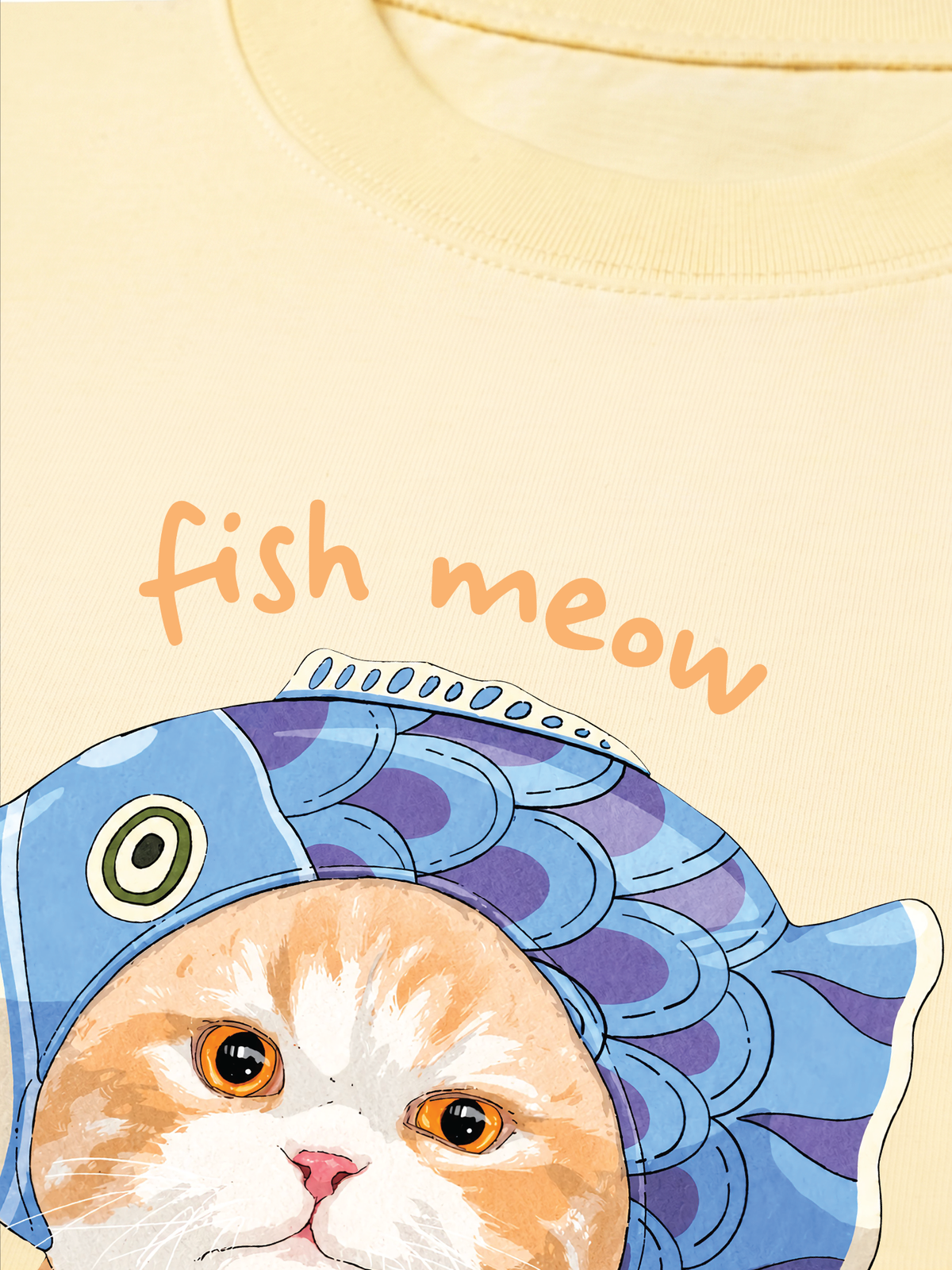 Áo Thun Relaxed Fit Fish Meow