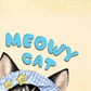 Áo Thun Relaxed Fit Blue Plaid Meowy Cat