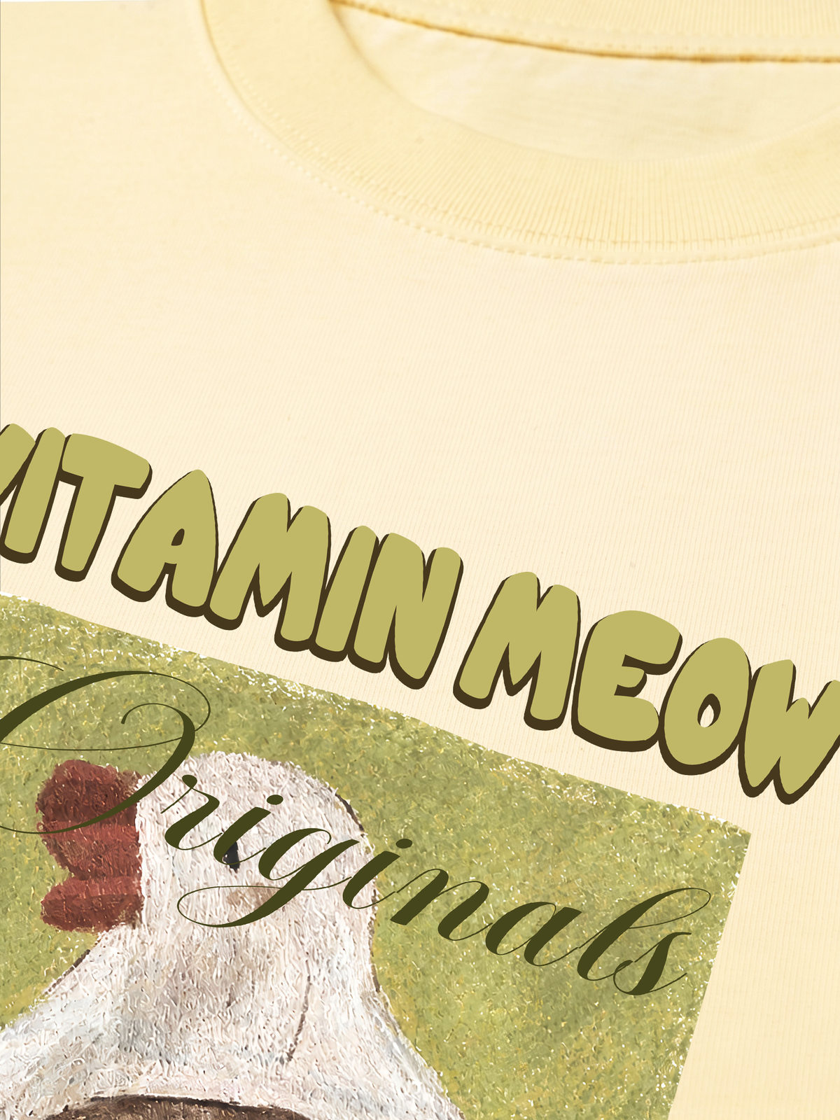 Áo Thun Relaxed Fit  Vitamin Meow With Duck