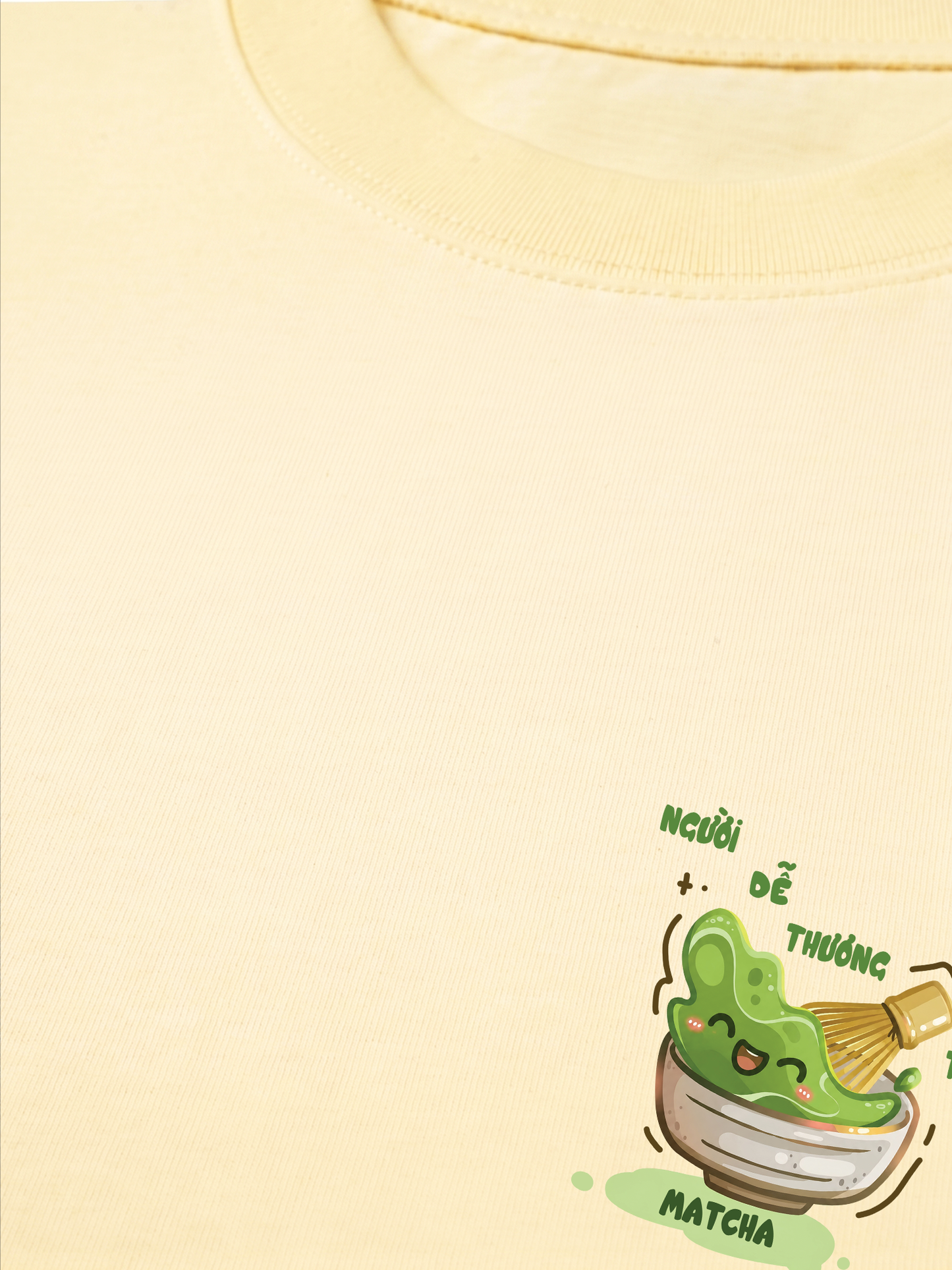 Áo Thun Relaxed Fit Người Dễ Thương Thích Matcha
