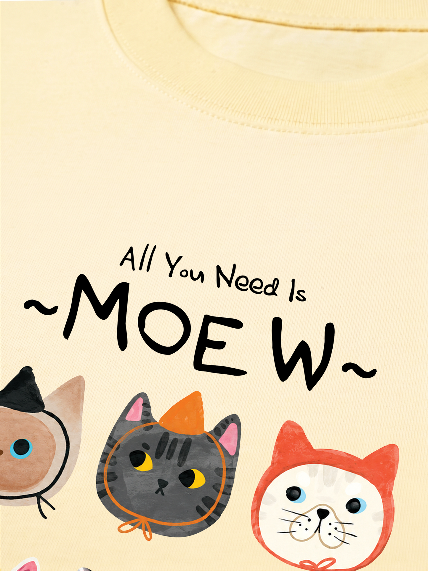 Áo Thun Relaxed Fit All You Need Is Moew