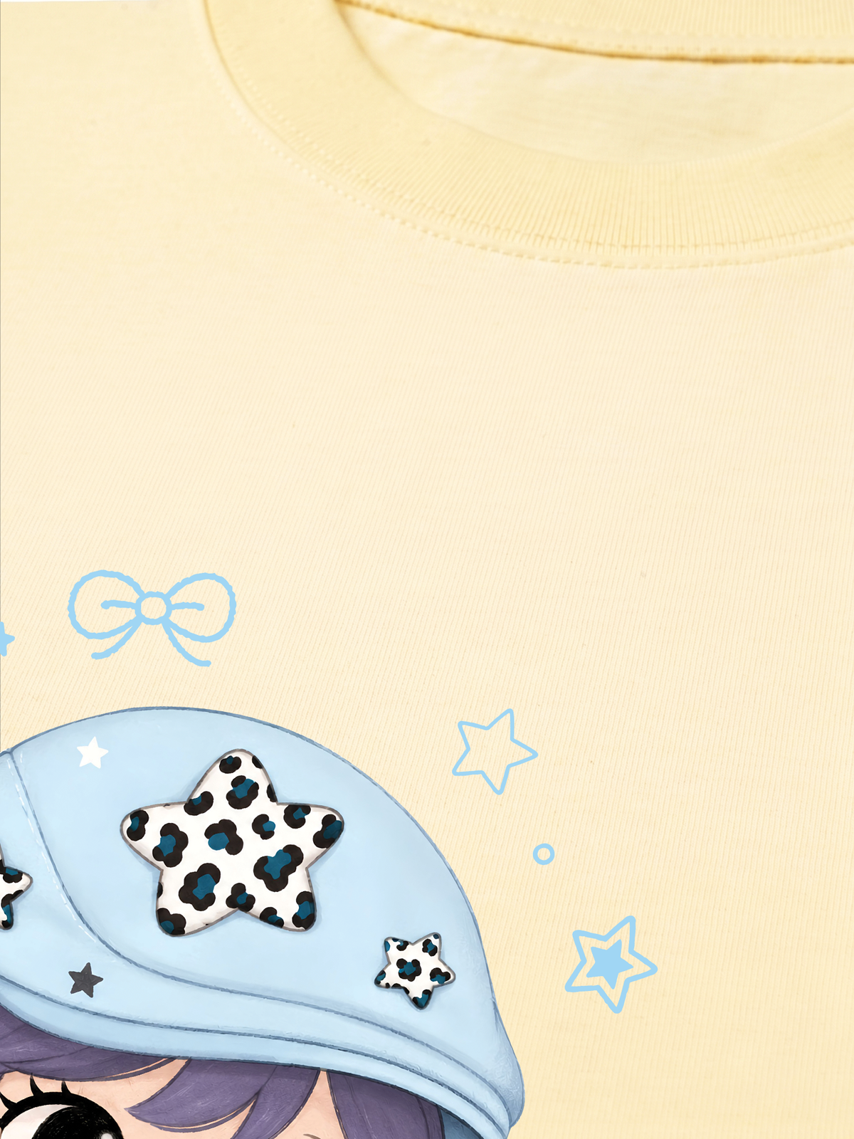 Áo Thun Relaxed Fit Beret Hat Girl