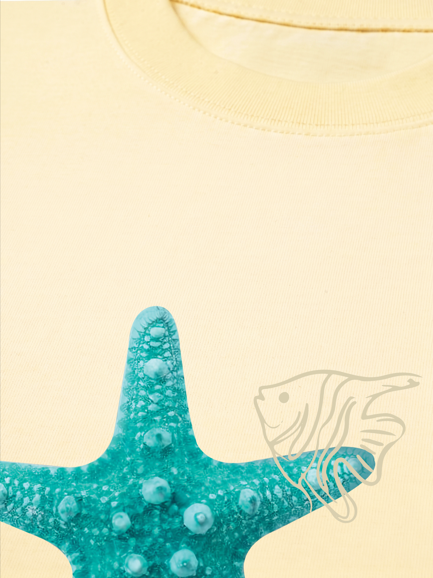 Áo Thun Relaxed Fit  Blue Tiffany Starfish