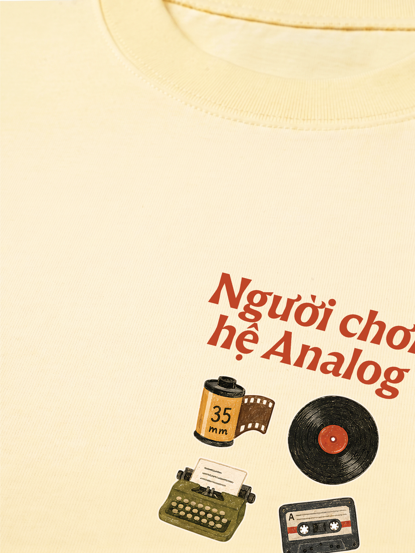 Áo Thun Relaxed Fit Người Chơi Hệ Analog