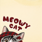 Áo Thun Relaxed Fit Meowy Cat Red Xmas Plaid