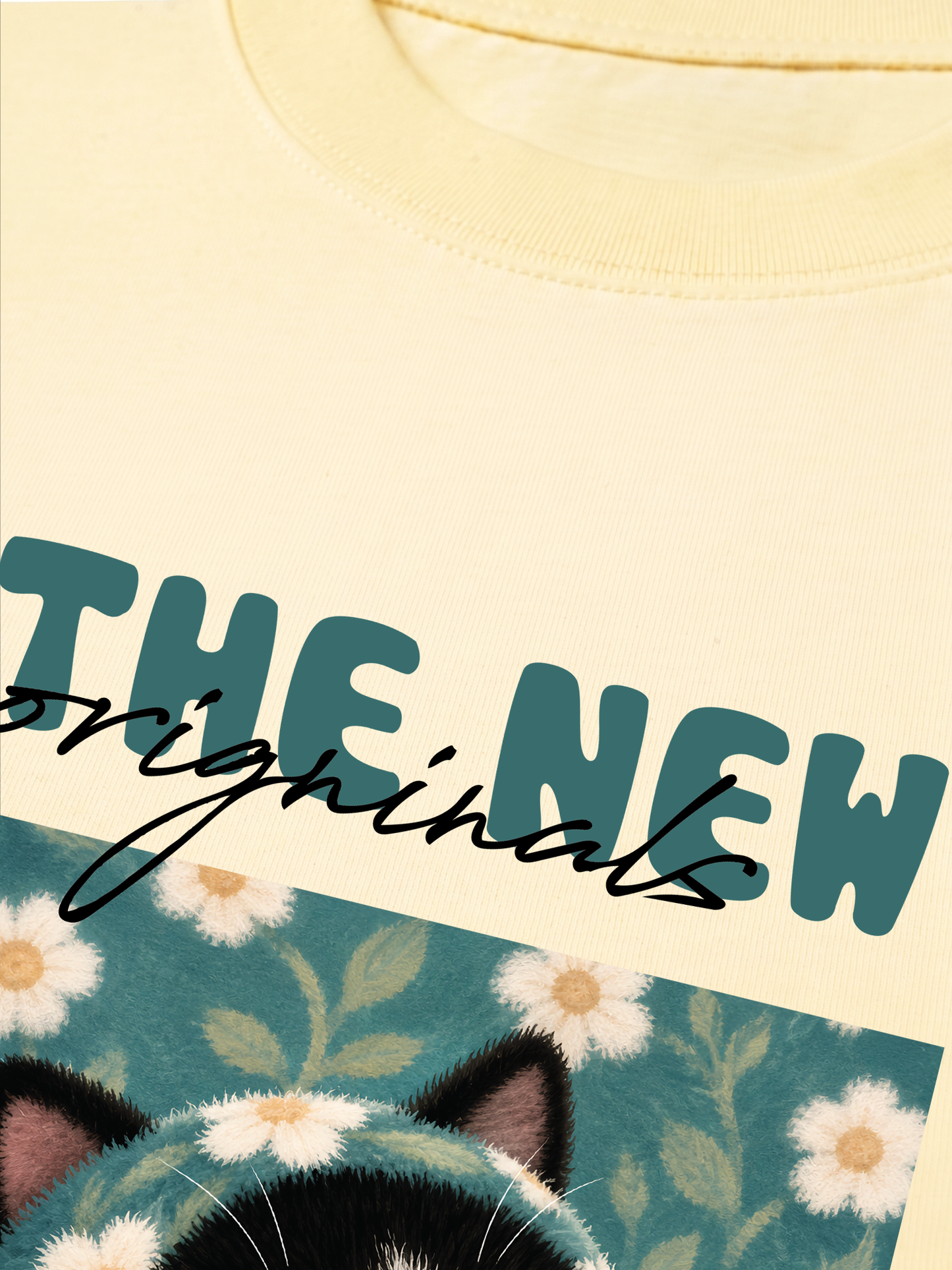 Áo Thun Relaxed Fit Daisy Mint Dream Meow