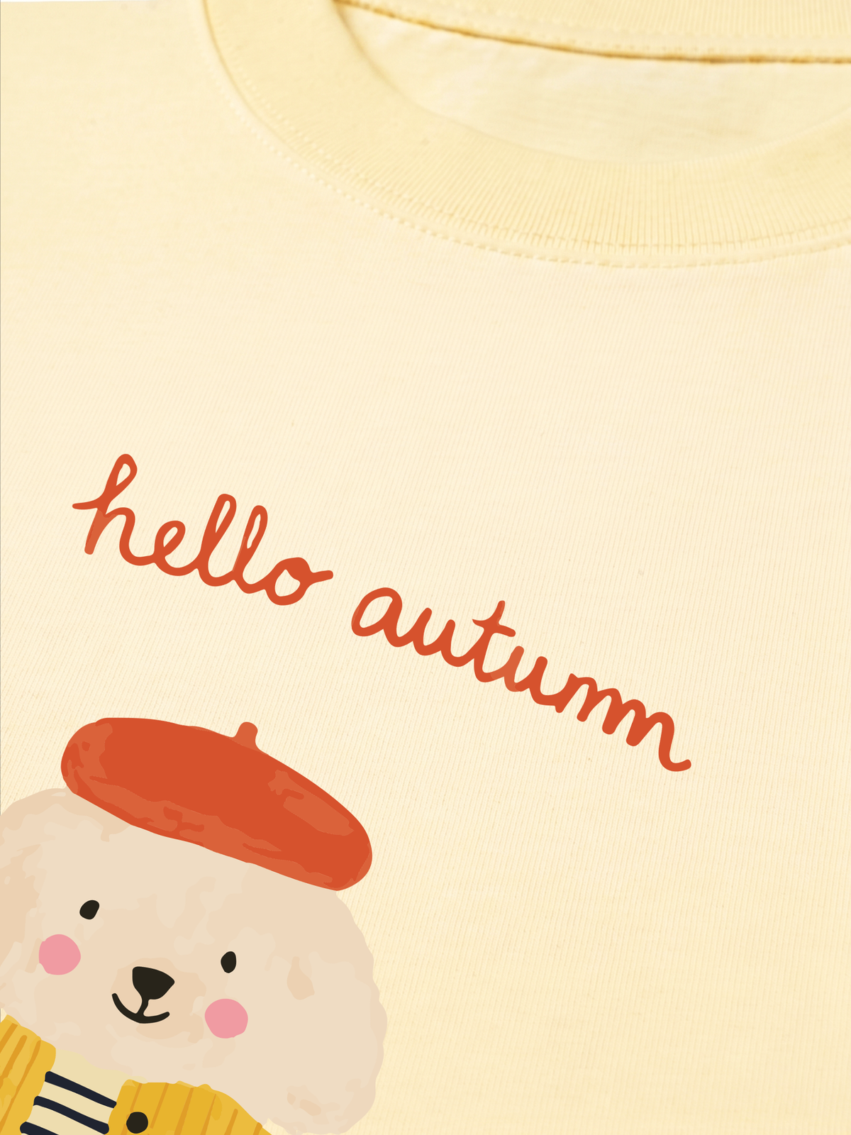 Áo Thun Relaxed Fit Hello Autumn Puppy