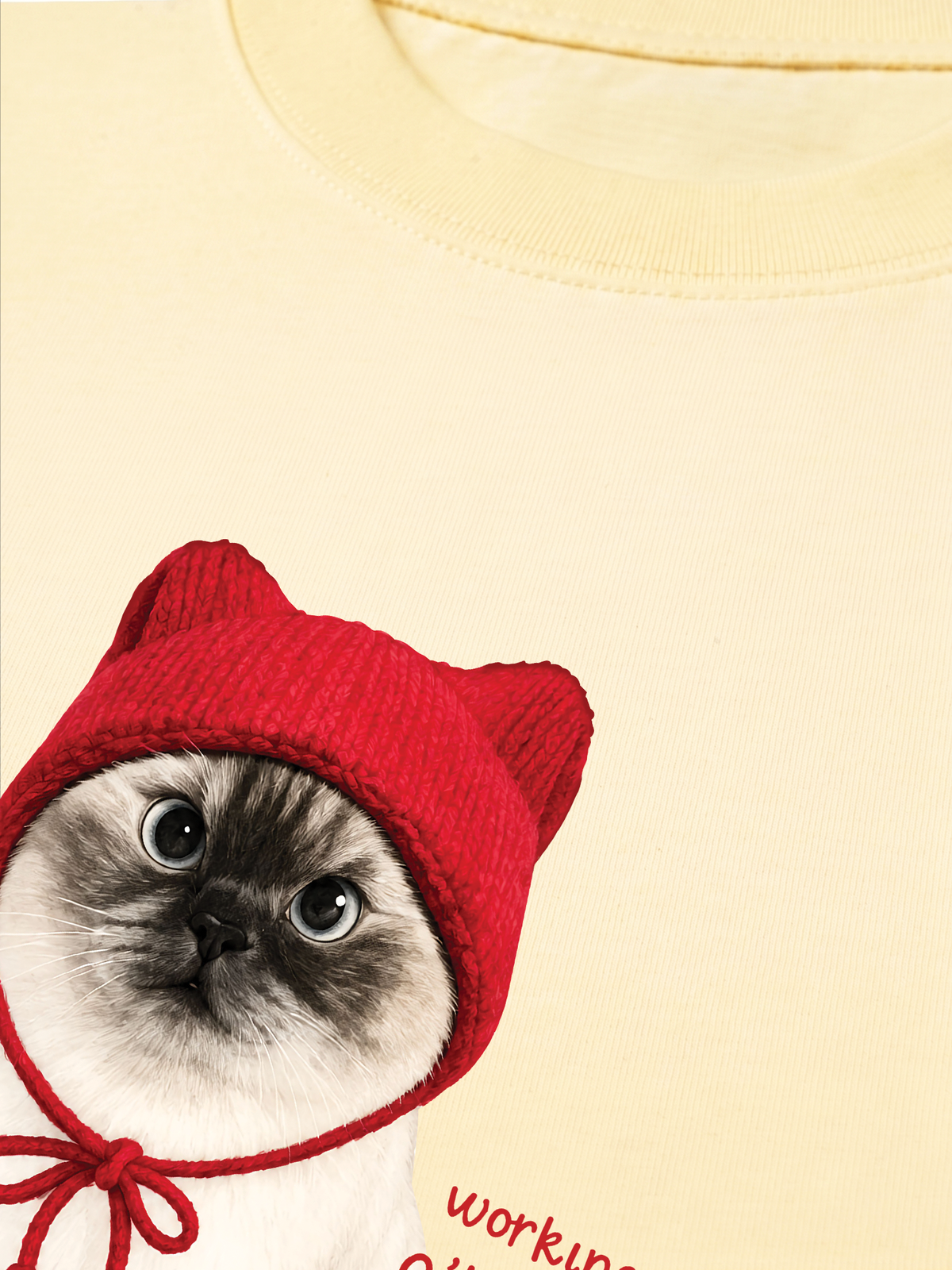 Áo Thun Relaxed Fit Working O'ttreats Red Meow