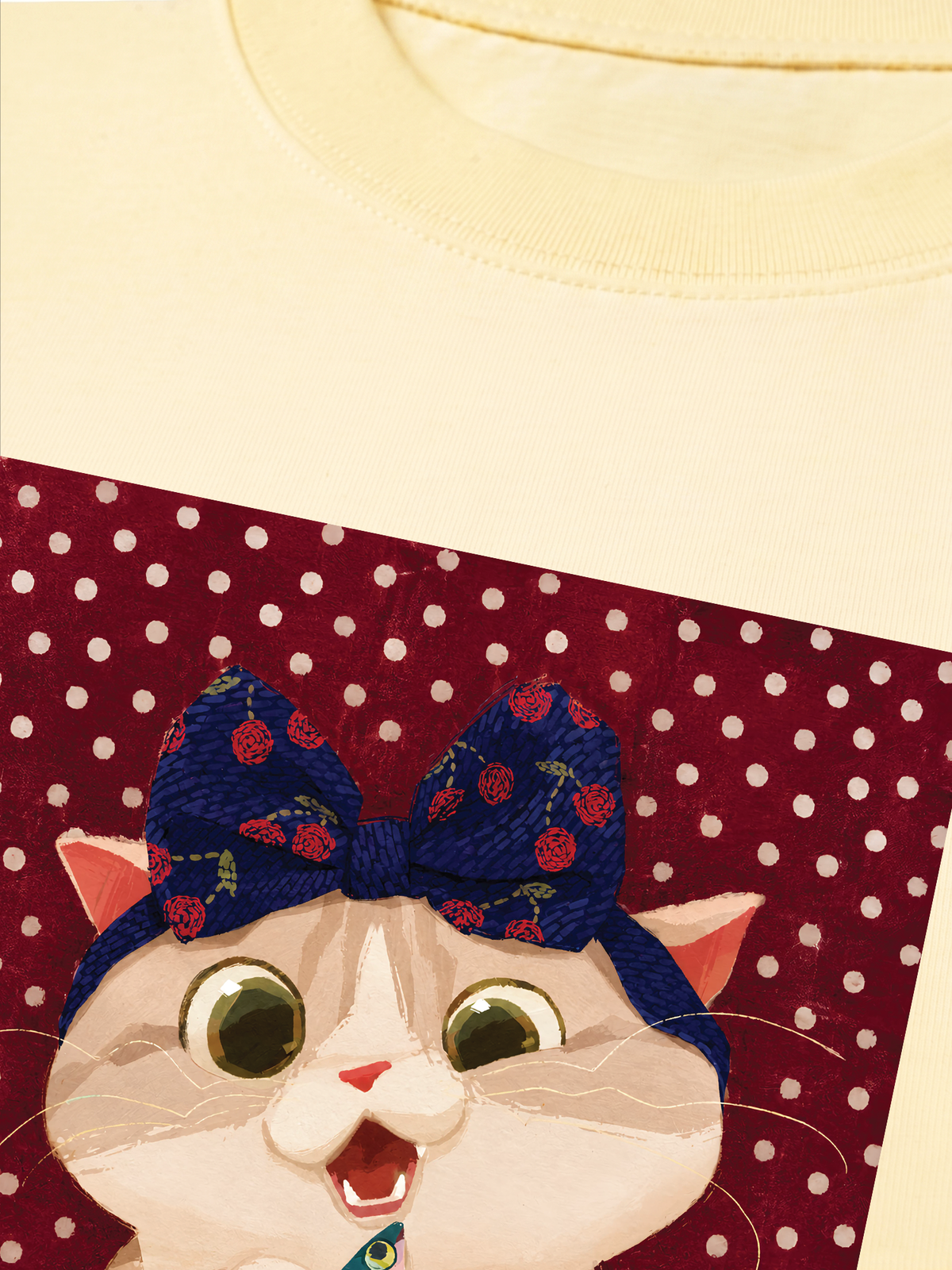 Áo Thun Relaxed Fit Red Fish Meow