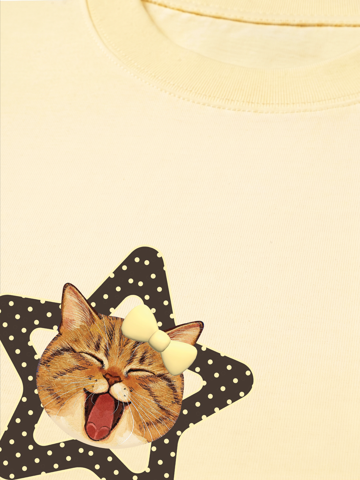 Áo Thun Relaxed Fit Cutie Girrl Star Meow