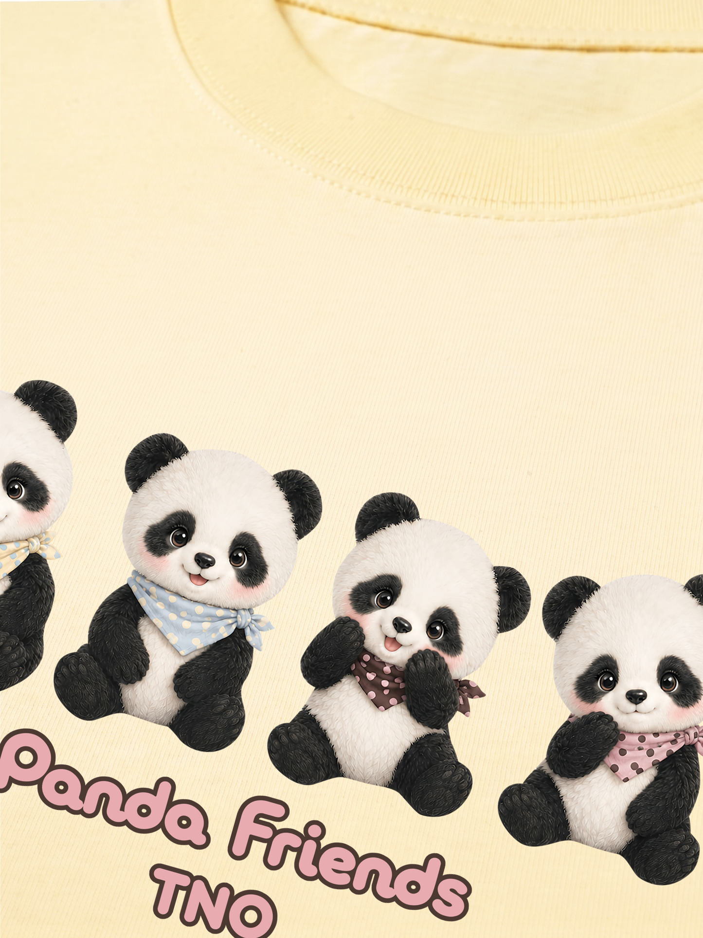 Áo Thun Relaxed Fit Panda Friends