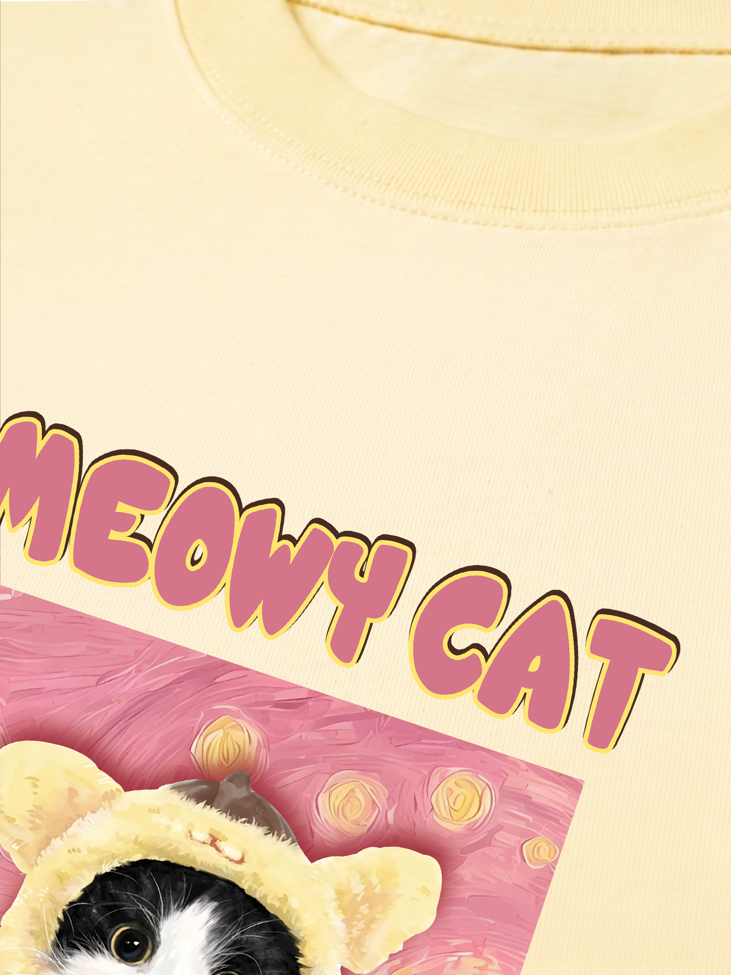Áo Thun Relaxed Fit Meowy Cat Vicent