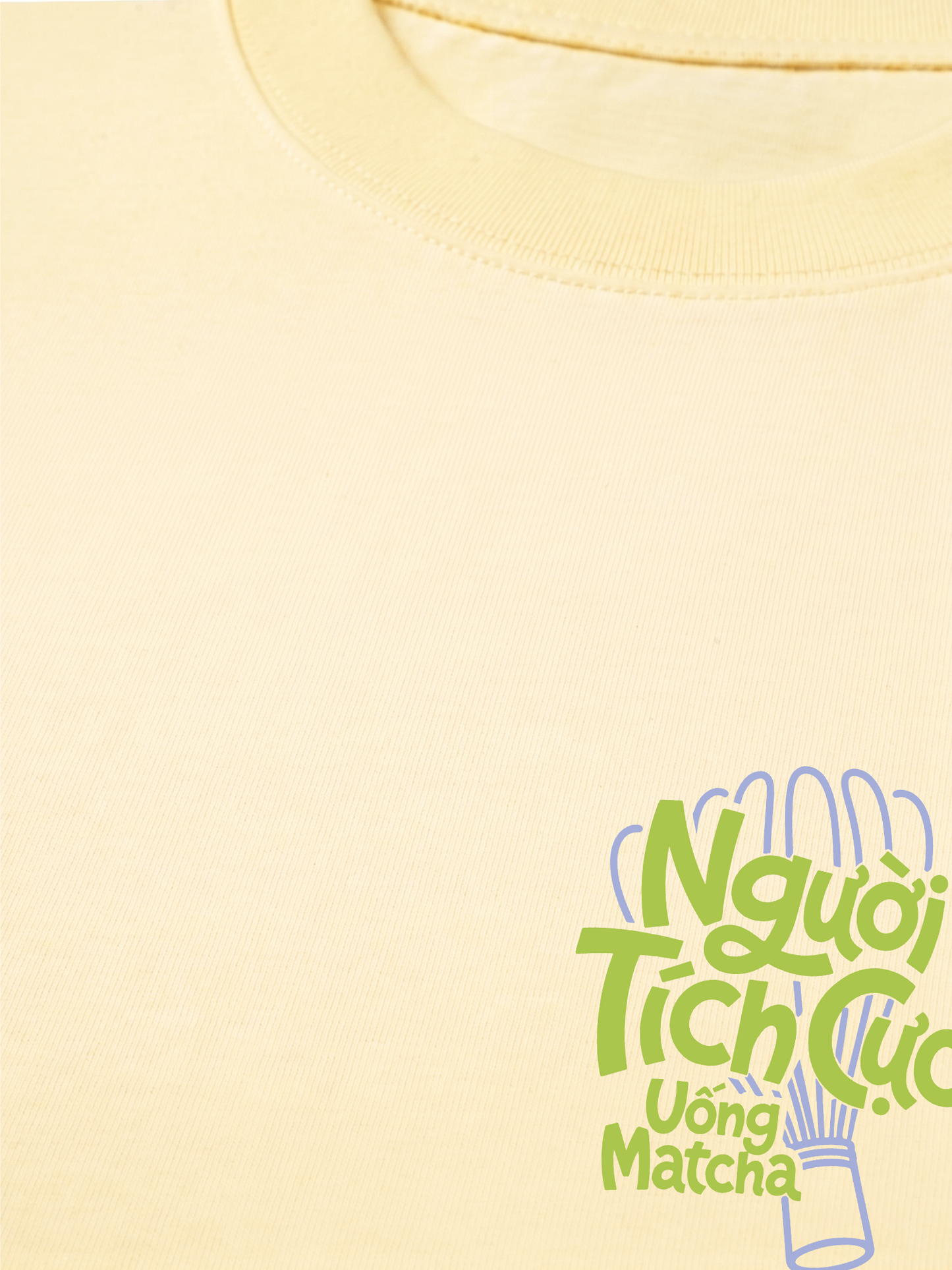 Áo Thun Relaxed Fit Người Tích Cực Uống Matcha