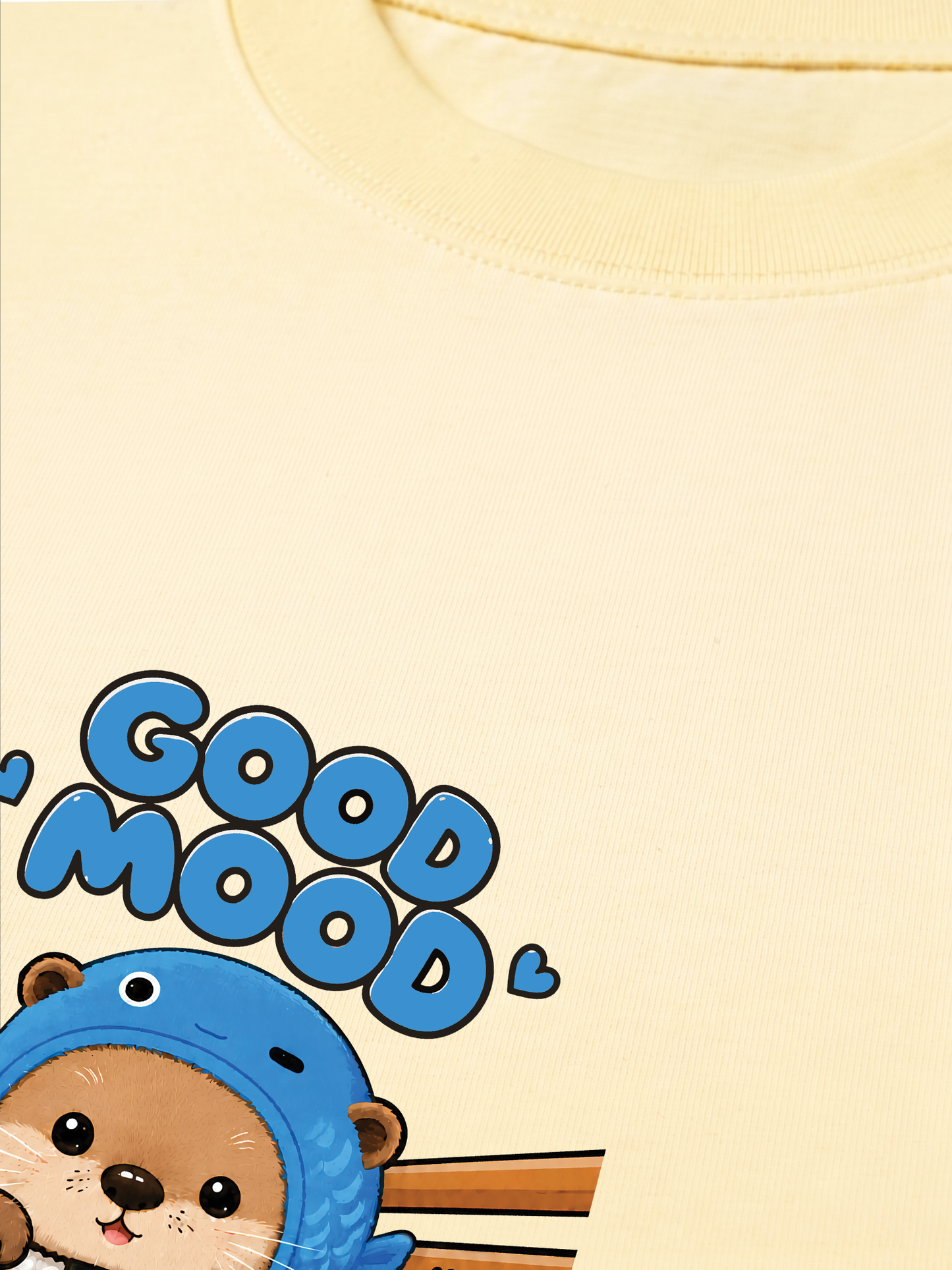 Áo Thun Relaxed Fit Good Mood Sushi Otter