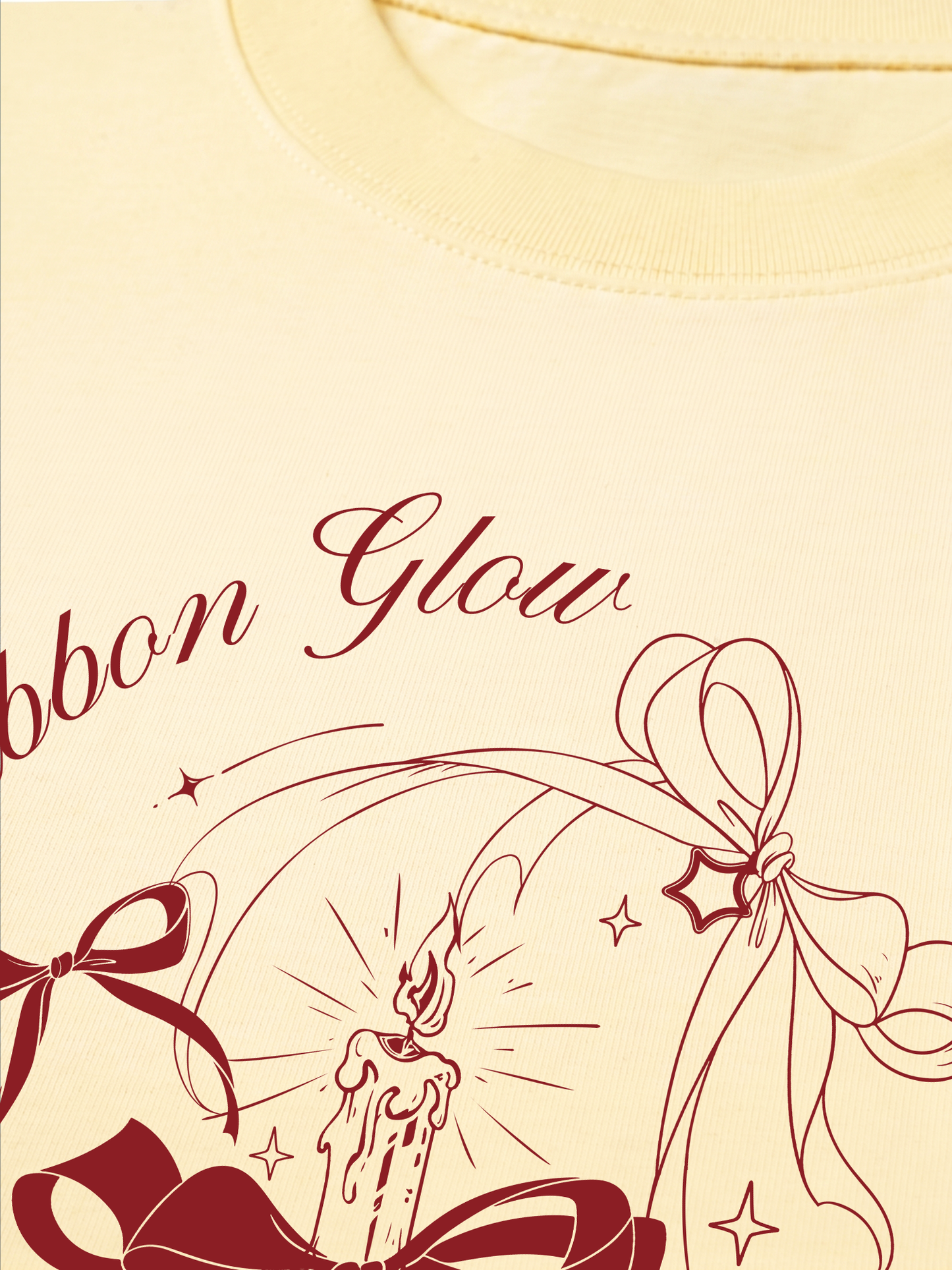 Áo Thun Relaxed Fit Ribbon Glow