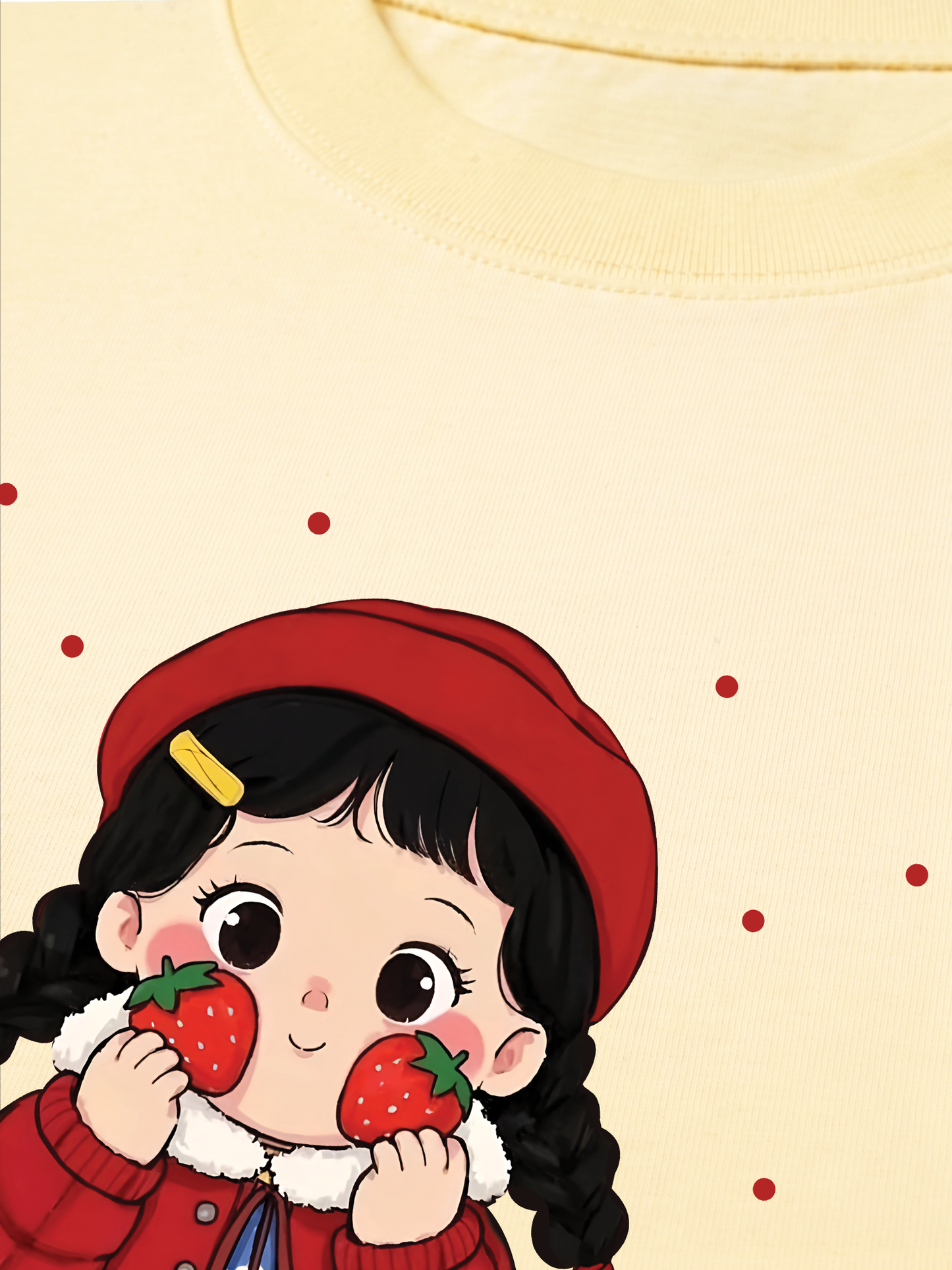 Áo Thun Relaxed Fit Dolly Girl Cute Strawberry Girl