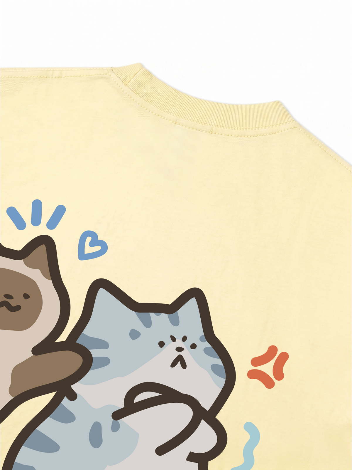 Áo Thun Relaxed Fit Angry Luv Cat Couple