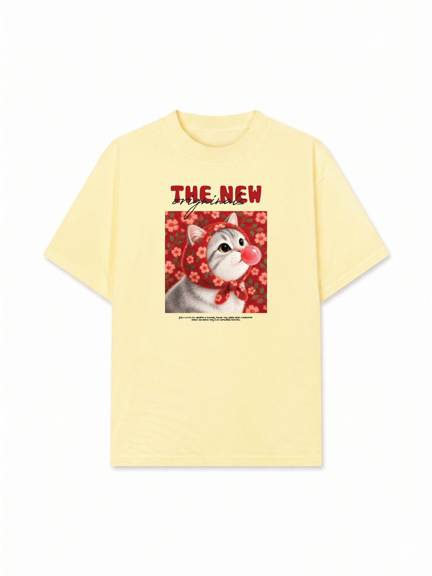 Áo Thun Relaxed Fit Red Daisy Daydream Meow