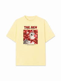 Áo Thun Relaxed Fit Red Daisy Daydream Meow