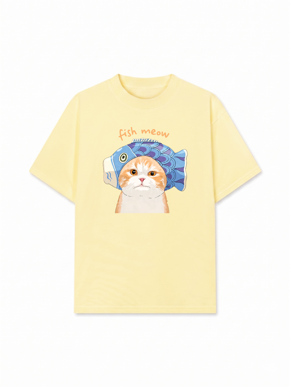 Áo Thun Relaxed Fit Fish Meow