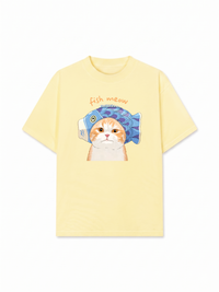 Áo Thun Relaxed Fit Fish Meow