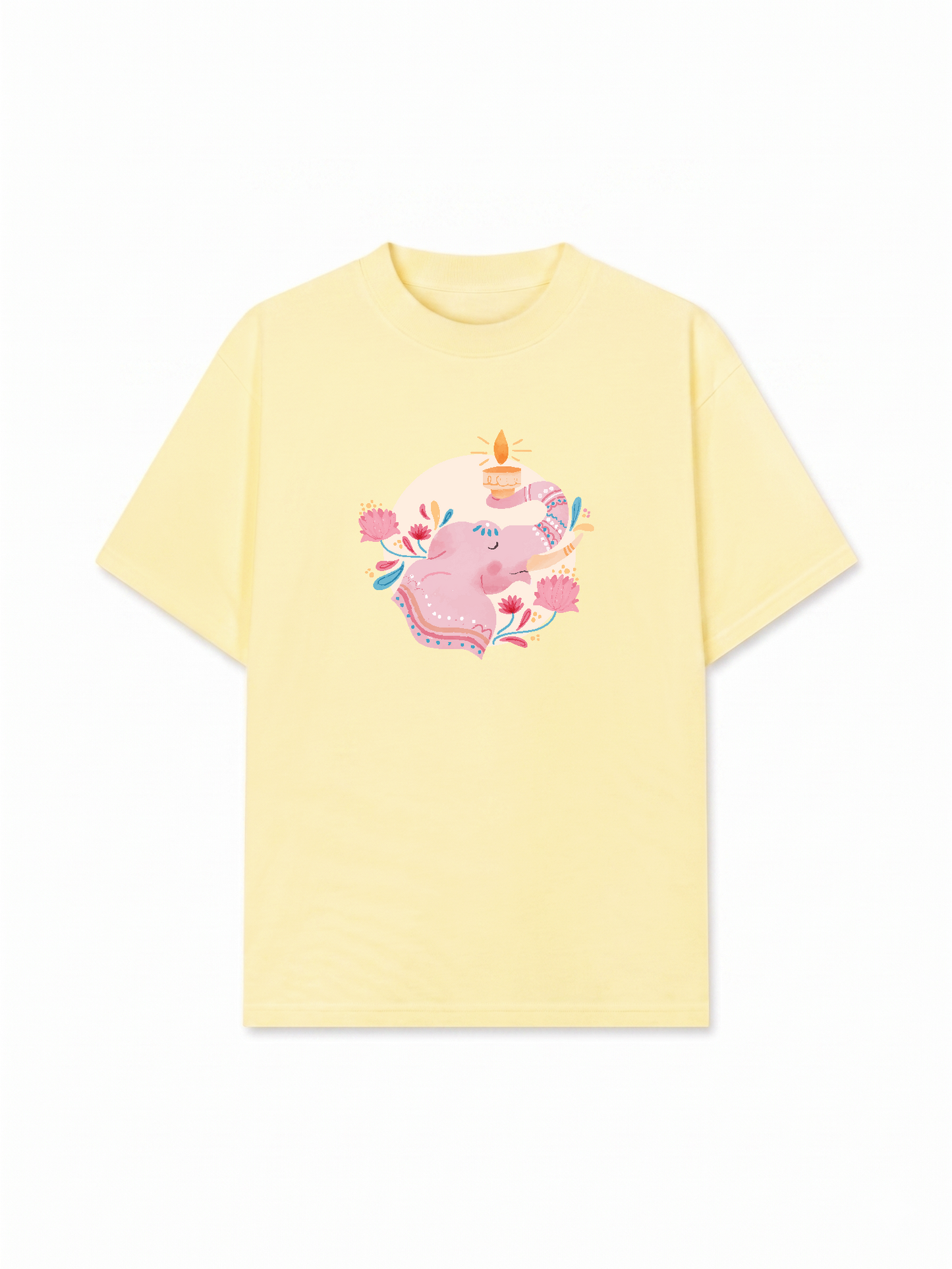 Áo Thun Relaxed Fit Floral Wish Elephant
