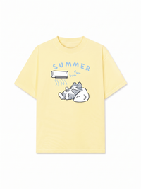 Áo Thun Relaxed Fit Animal Moods Lazy Cat