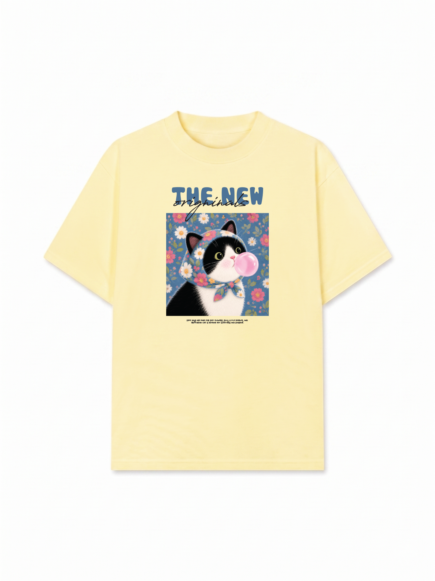 Áo Thun Relaxed Fit Pink Bubble Meow