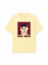 Áo Thun Relaxed Fit Red Fish Meow