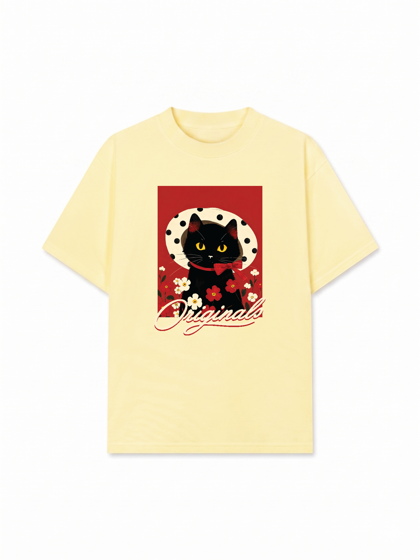 Áo Thun Relaxed Fit Nocturne in Scarlet Meow