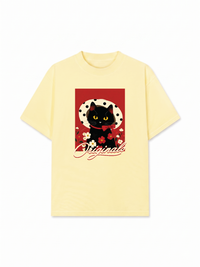 Áo Thun Relaxed Fit Nocturne in Scarlet Meow