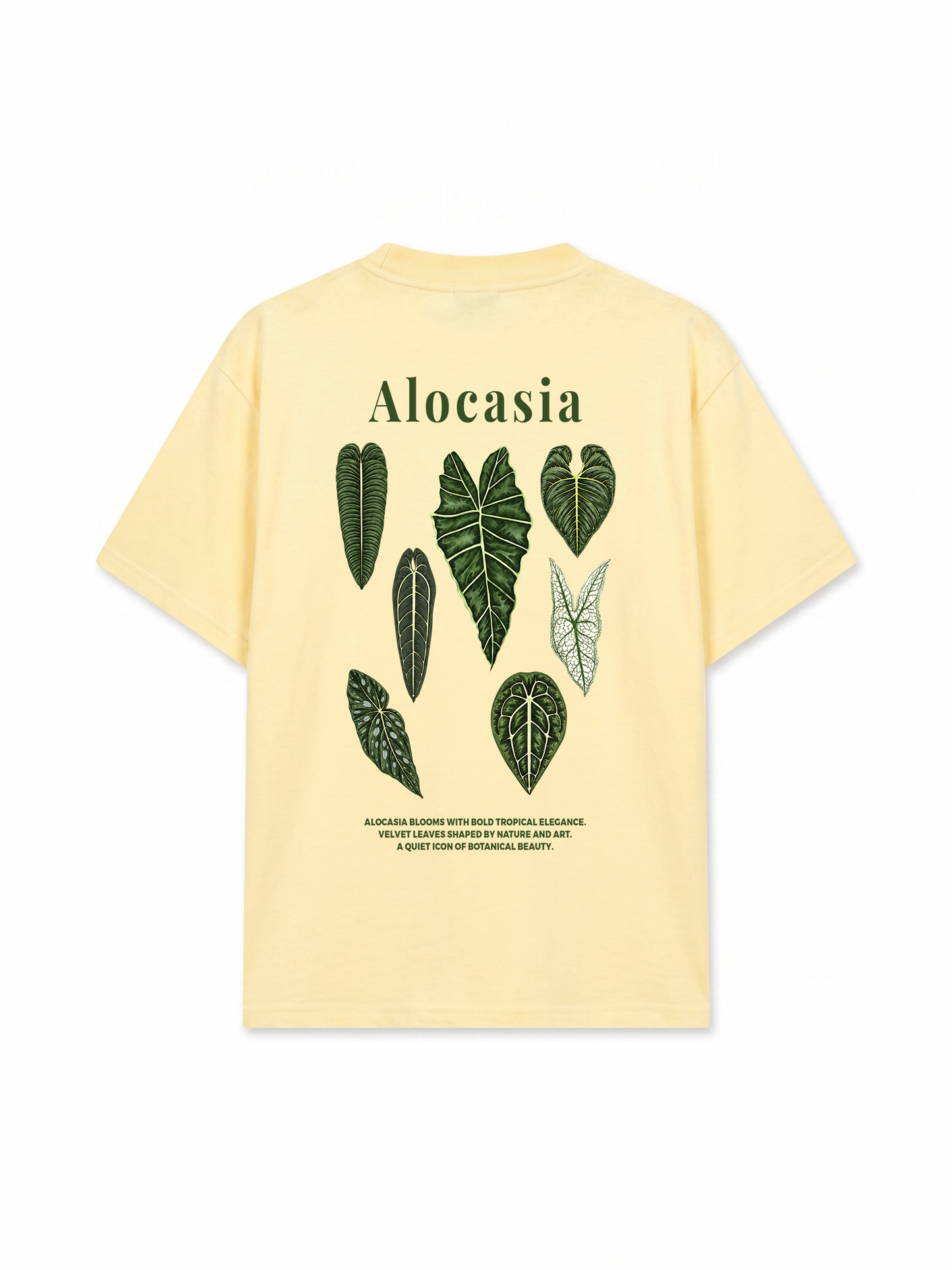 Áo Thun Relaxed Fit Tropical Alocasia Quote
