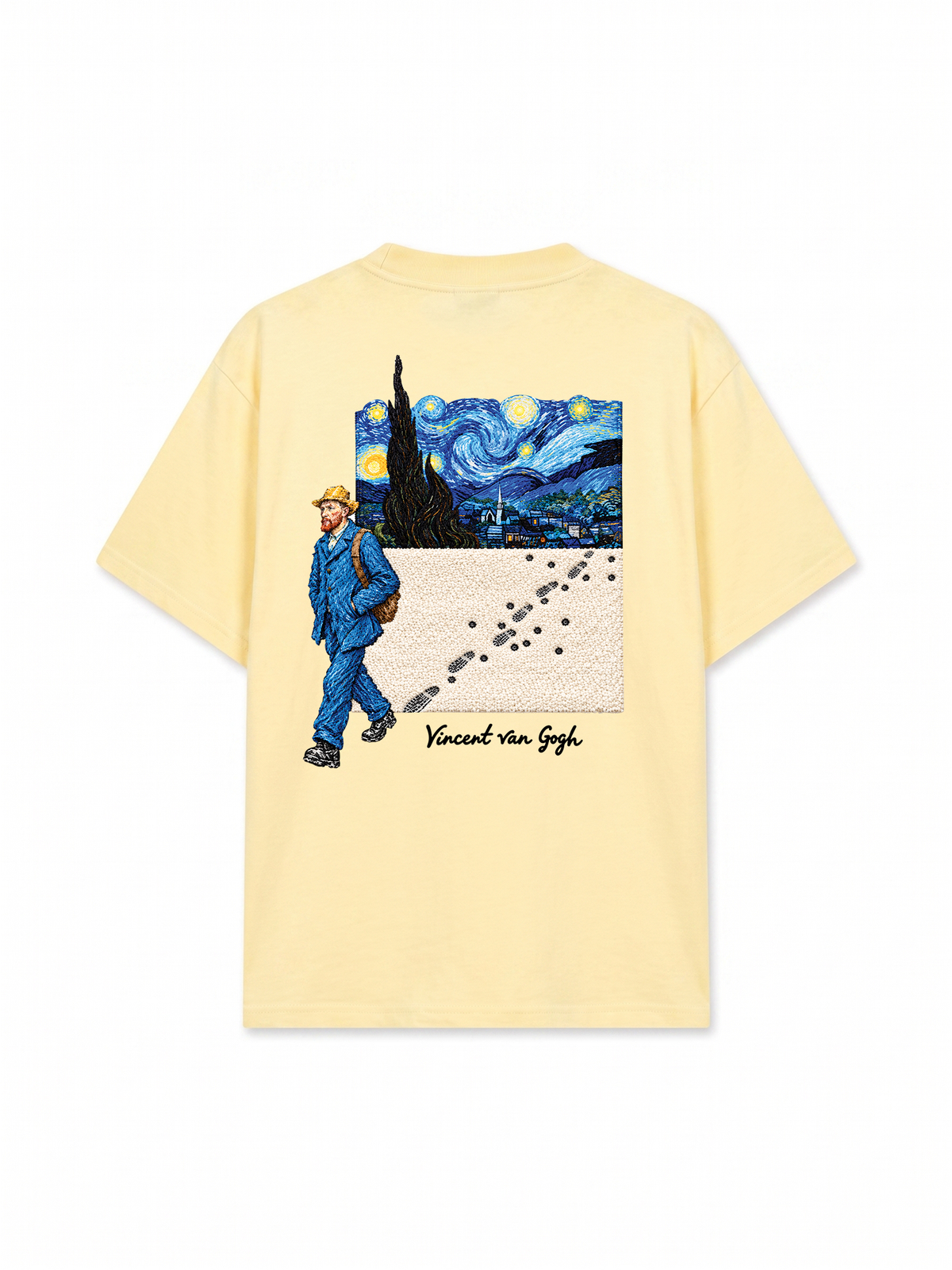Áo Thun Relaxed Fit Vincent Van Gogh Stary Night