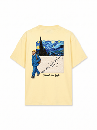 Áo Thun Relaxed Fit Vincent Van Gogh Stary Night