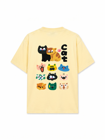 Áo Thun Relaxed Fit Side By Meow