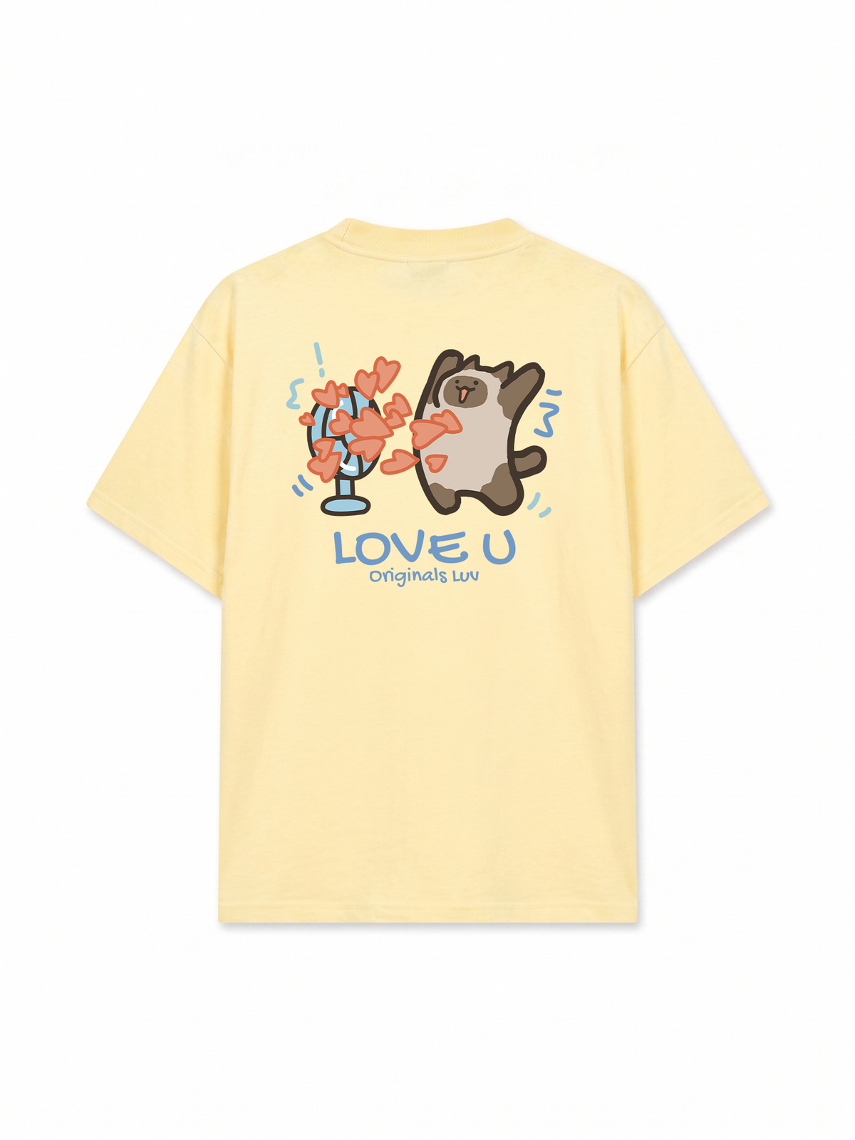 Áo Thun Relaxed Fit Love You Cat Couple