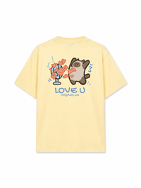 Áo Thun Relaxed Fit Love You Cat Couple