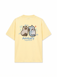 Áo Thun Relaxed Fit Angry Luv Cat Couple