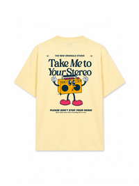 Áo Thun Relaxed Fit Take Me To Your Stereo