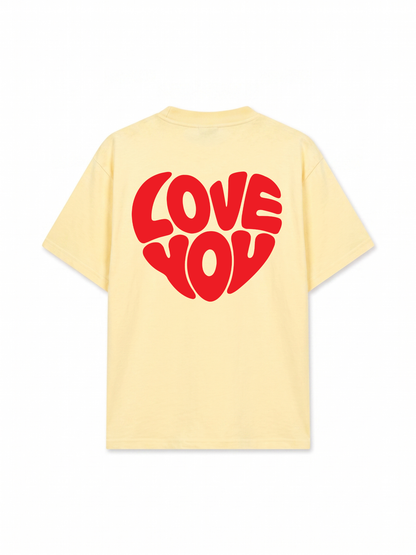 Áo Thun Relaxed Fit Love You Typography