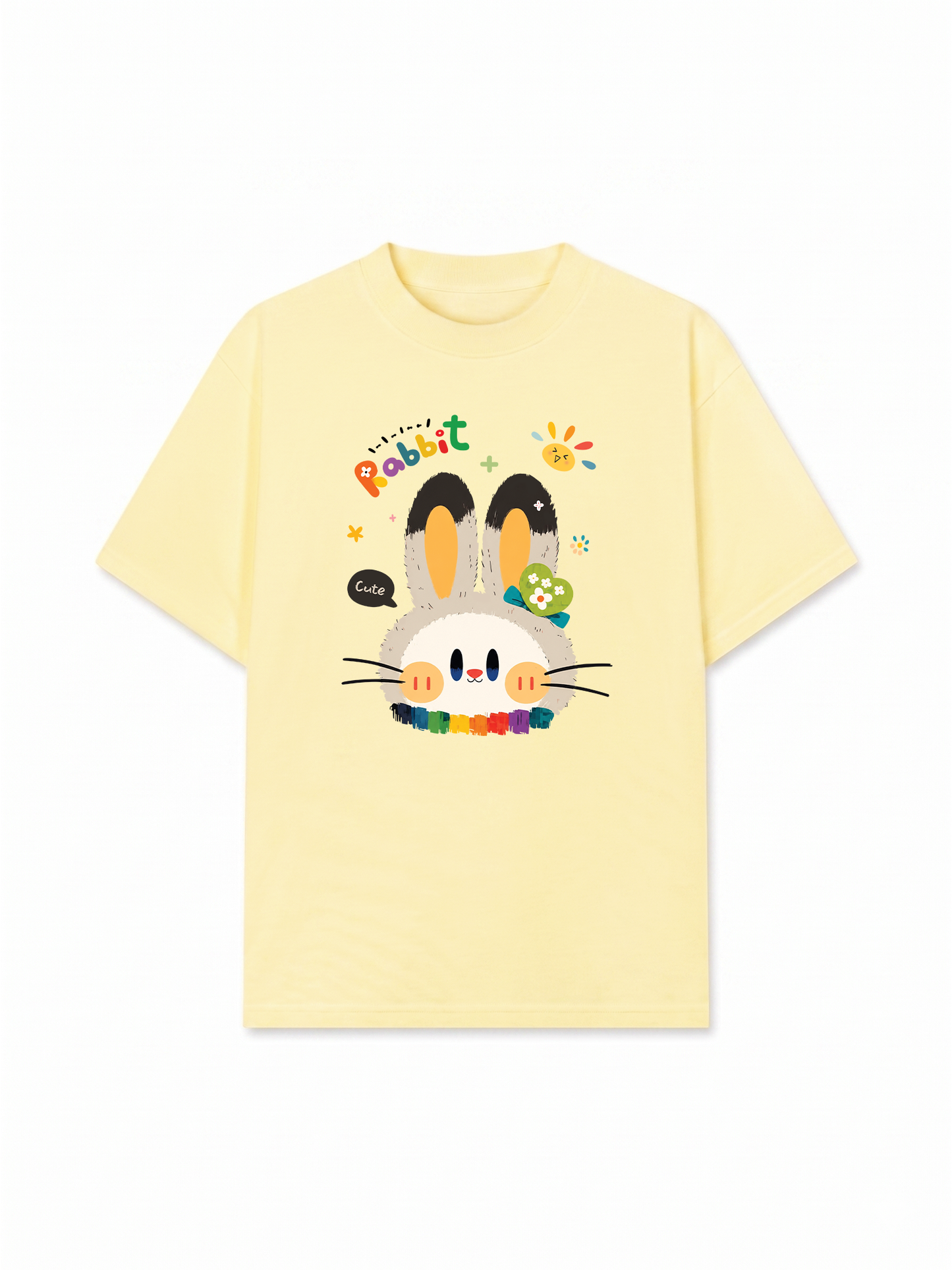 Áo Thun Relaxed Fit Rainbow Rabbit
