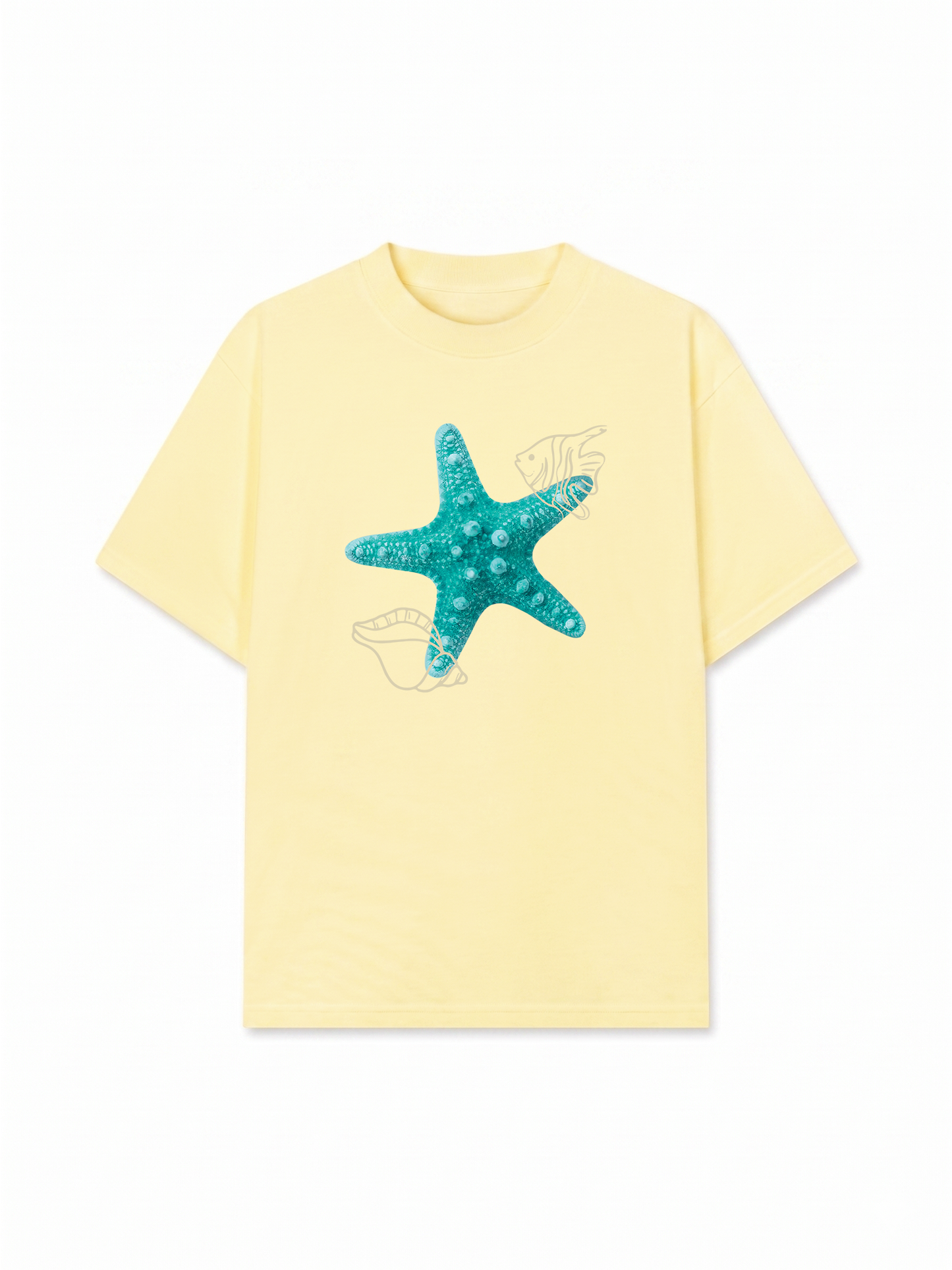 Áo Thun Relaxed Fit  Blue Tiffany Starfish