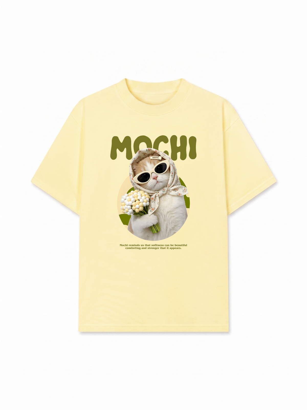Áo Thun Relaxed Fit Mochi Cat